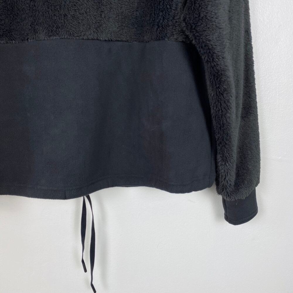 All‎ in Motion Black Brushed Pullover Sweater Henley Snap Neck Size Large - Picture 10 of 11